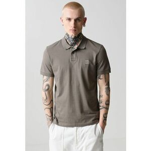 Tricou polo slim fit din material pique Passenger imagine