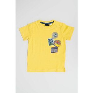 Tricou cu decolteu la baza gatului si imprimeu imagine
