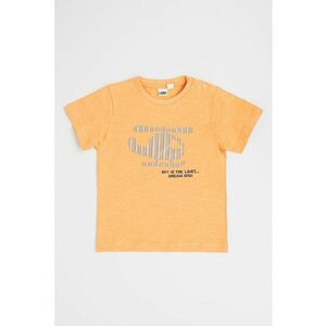 Tricou cu decolteu la baza gatului si imprimeu grafic imagine