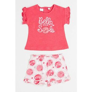 Set de tricou si pantaloni scurti cu imprimeu - 2 piese imagine
