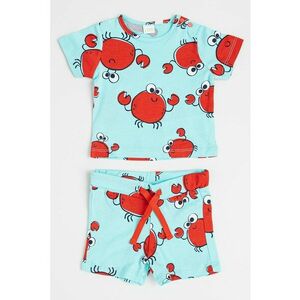 Set de tricou si pantaloni scurti cu imprimeu grafic imagine