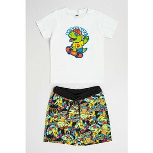 Set de tricou si pantaloni scurti cu imprimeu - 2 piese imagine