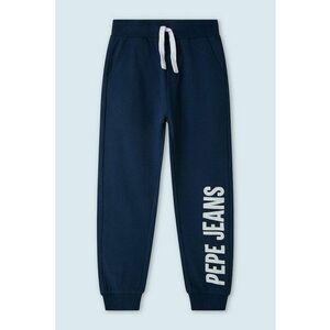Pantaloni sport cu imprimeu logo si snur in talie imagine