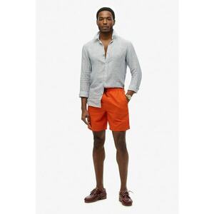 Pantaloni scurti uni de baie cu cordon in talie imagine