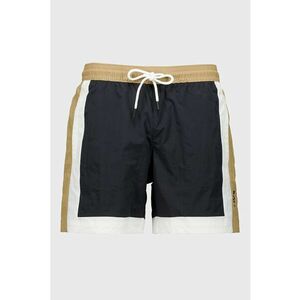 Pantaloni scurti de baie cu model colorblock si snur imagine