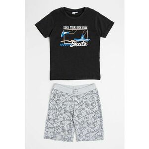 Set de tricou si pantaloni scurti din bumbac cu imprimeu grafic imagine