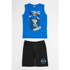 Set de top si pantaloni scurti cu model grafic imagine