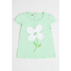 Tricou cu decolteu in A si imprimeu floral imagine