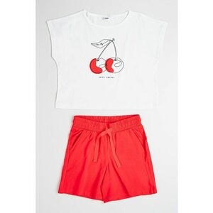 Set de top crop si pantaloni scurti cu snur de ajustare imagine