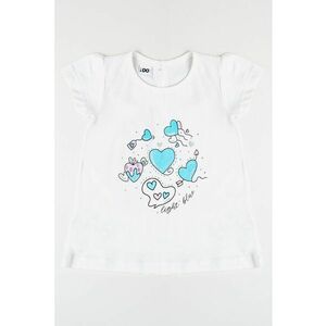 Tricou din bumbac cu imprimeu si croiala in A imagine