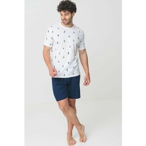 Pijama din bumbac cu imprimeu imagine