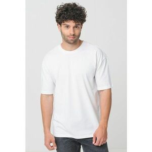 Tricou cu model uni si decolteu la baza gatului imagine