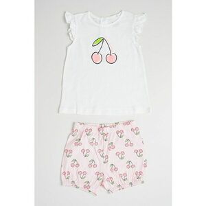 Pijama scurta din bumbac cu imprimeu imagine