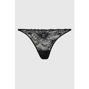 Chiloti tanga din dantela si model floral imagine