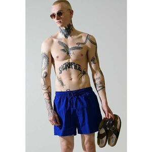 Pantaloni sucrti de baie cu snururi si model uni imagine