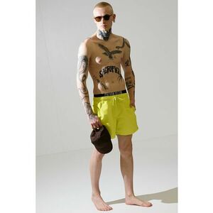 Pantaloni scurti de baie cu snur si banda logo imagine