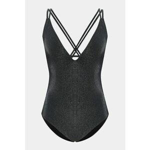 Costum de baie cu model uni si decolteu in V imagine