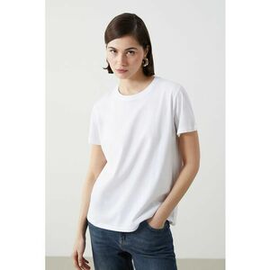 Tricou cu model uni si decolteu rotund imagine