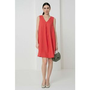 Rochie din in cu buzunare laterale imagine