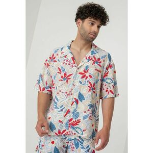 Camasa relaxed-fit cu imprimeu tropical imagine