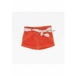 Pantaloni scurti fetite - cu curea - portocalii - 43822 - 56 cm - Portocaliu imagine