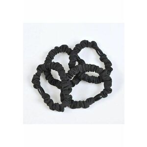 Set 4 elastice de par negre cu aspect satinat imagine