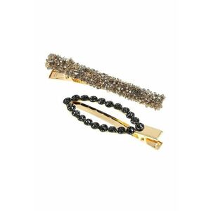 Set 2 agrafe cu pietre negre acrilice imagine