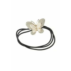 Elastic de par negru cu fluture imagine