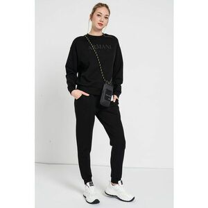 Bluza de trening cu decolteu la baza gatului si logo imagine