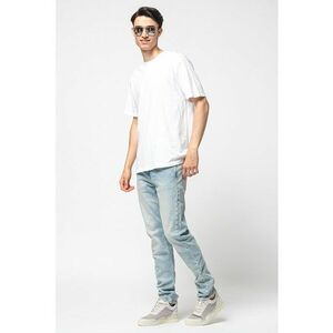 Blugi slim fit cu aspect decolorat imagine