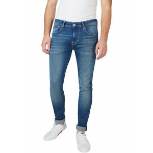 Blugi skinny cu aspect decolorat Finsbury imagine
