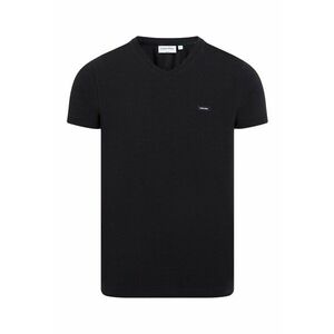Tricou slim fit cu decolteu in V imagine