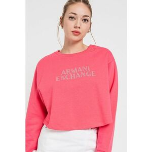 Bluza de trening crop din bumbac cu aplicatie logo cu strasuri imagine