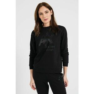 Bluza sport cu decolteu la baza gatului si imprimeu logo imagine