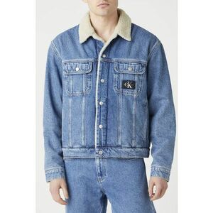 Jacheta din denim cu buzunare pe piept imagine