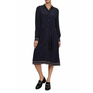 Rochie-camasa midi cu detalii in dungi imagine