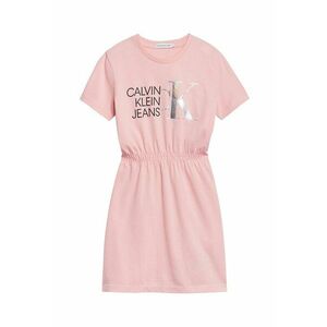CALVIN KLEIN - Rochie din bumbac organic cu talie elastica imagine