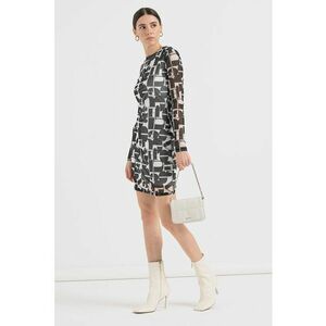 Rochie cambrata cu model cu litere Namara imagine