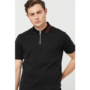 Tricou polo regular fit cu fenta scurta cu fermoar Dolm imagine