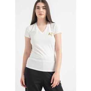 Tricou cu decolteu in V si logo in piept imagine