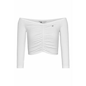 Bluza crop cu decolteu pe umeri imagine