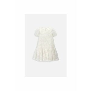 Rochie cu aplicatii florale 3D - Alb imagine