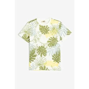 Tricou din bumbac cu imprimeu cu frunza imagine