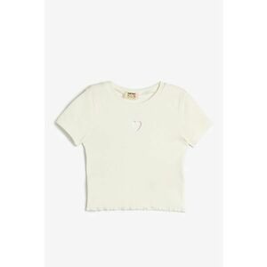 Tricou striat cu decolteu la baza gatului imagine
