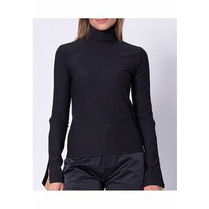 Bluza cu guler inalt - Negru imagine