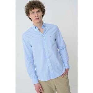 Camasa Oxford de bumbac cu model in dungi imagine