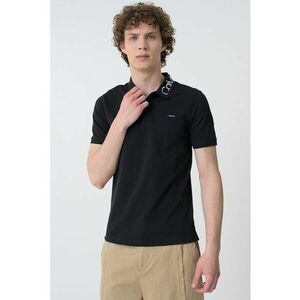 Tricou polo din amestec de bumbac organic cu logo imagine