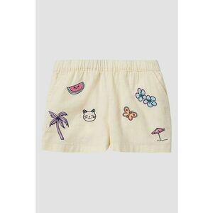 Pantaloni scurti din bumbac cu design tropical imagine