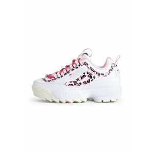 Pantofi sport din piele ecologica Disruptor - Alb - Negru - Roz - imagine
