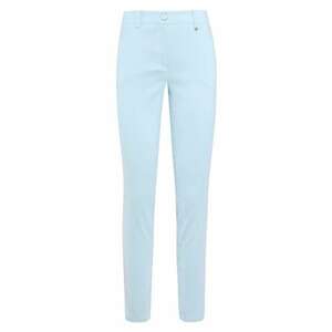 Pantaloni slim fit cu model in dungi - Albastru pastel imagine